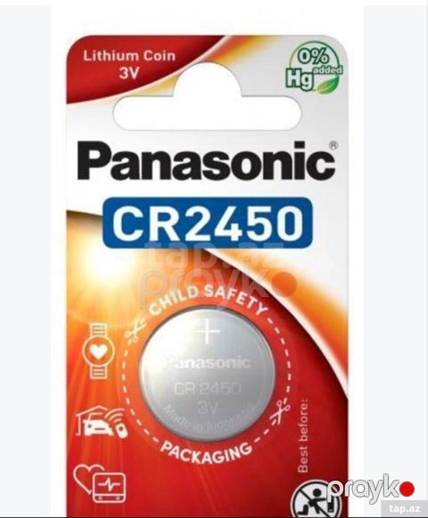 CR2450 Panasonic, 24/7 Çatdırılma Original Panasonic batareyka — Bakı