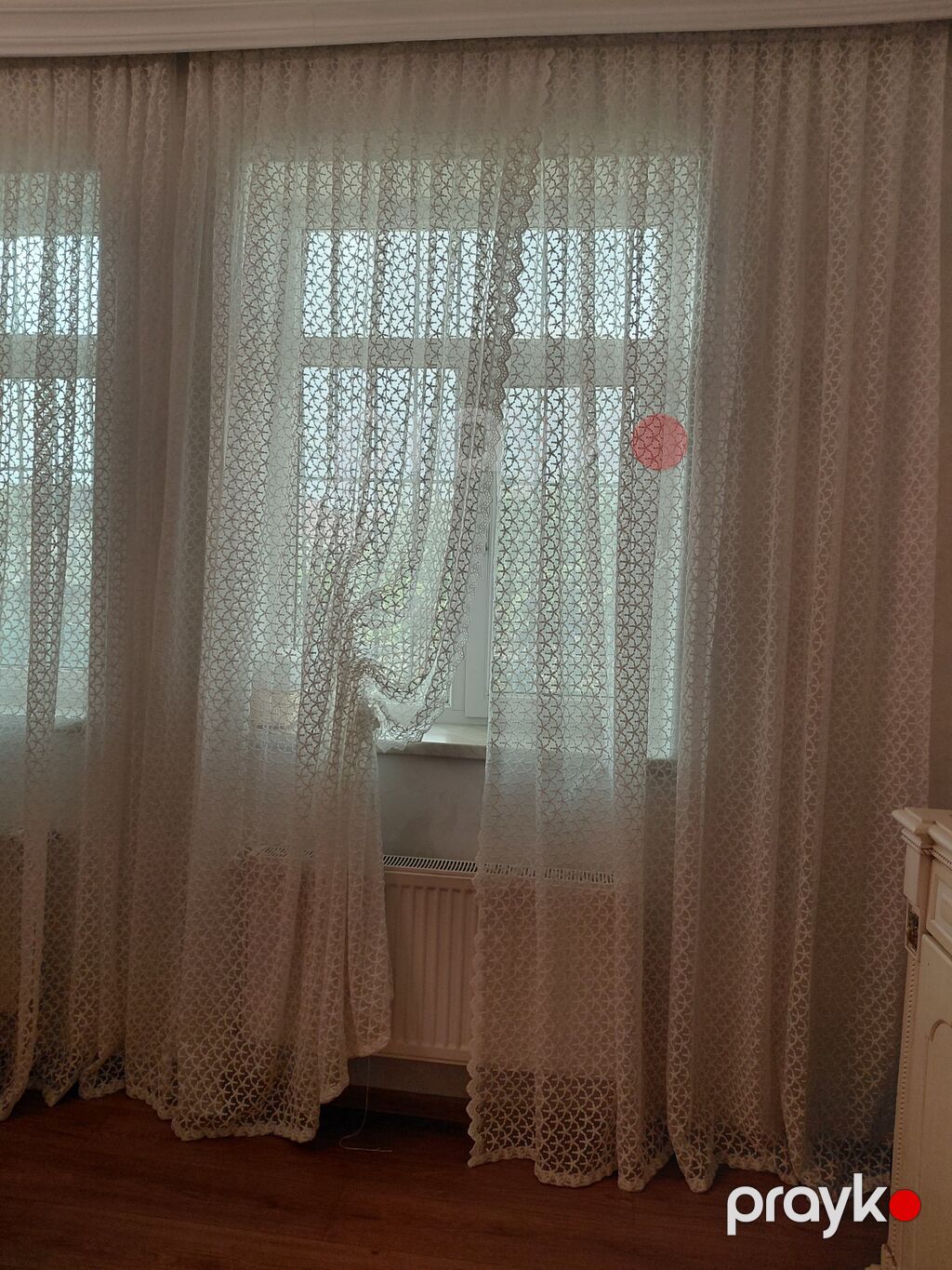 Tül pərdə dəsti 2 pərdə.her biri ayri ayrılıqda ortadan jalyuz kimi — Pərdələr, kornişlər, jalüzilər, Digah (3)