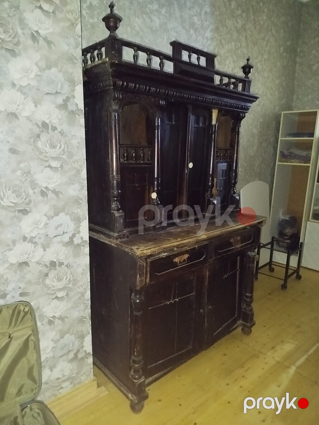 Qiyməti 850 AZN. Antik taxta bufet/kredensa - Material: tam ağac — Şkaflar, Bakı (4)