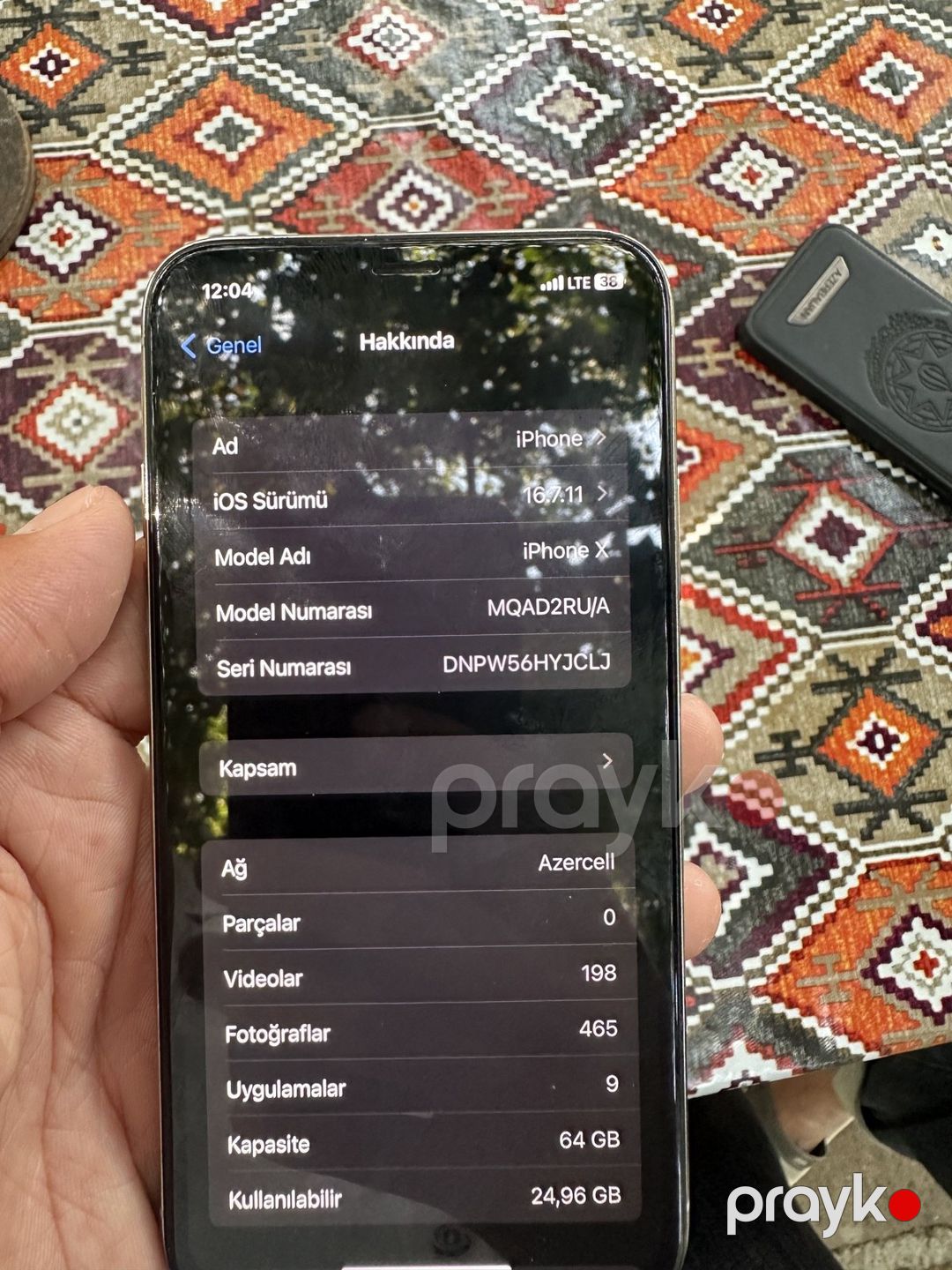 Apple iPhone X Silver 64GB/3GB — Smartfonlar, Şirvan (4)