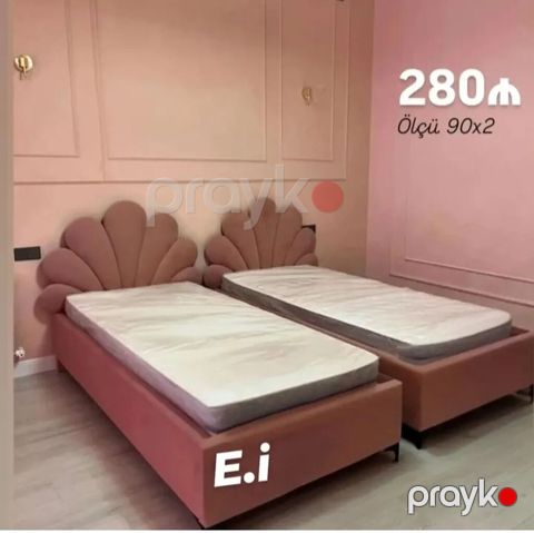 İki ədəd yumşaq başlıqlı tək nəfərlik çarpayı seti - Ölçü: 90x200 sm — Bakı