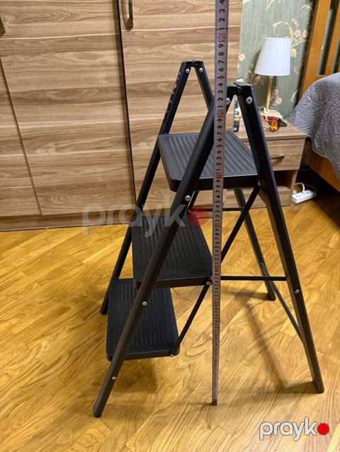 Qatlana bilən 3 pilləli nərdivan - Material: möhkəm metal karkas — Bakı