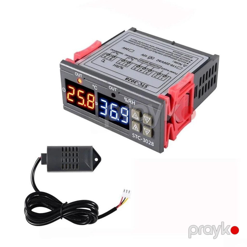 Termotənzimləyici STC-3028/12V STC-3028 modelli temperatur və rütubət — Avtomobil elektrikası, Bakı (6)