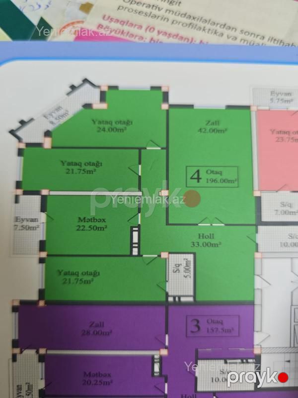 Satılır 4 otaqlı Bina evi menzil (Yeni tikili), 160 m², Nəsimi rayonu — Mənzil, Bakı (10)