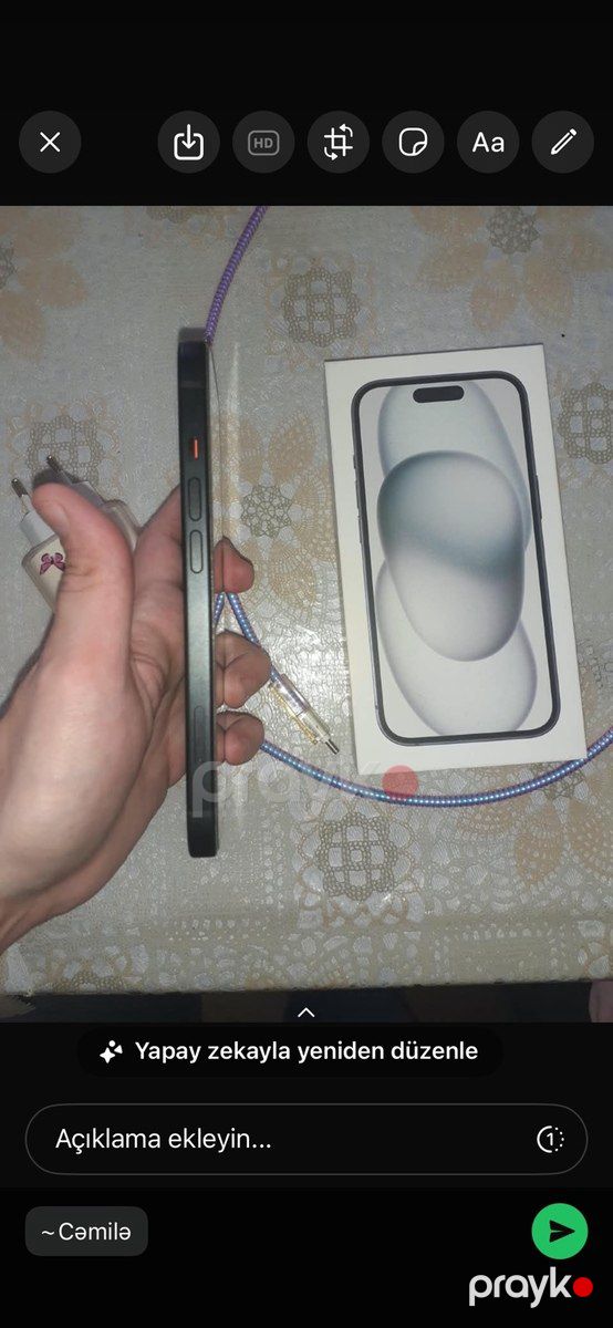 Apple iPhone 15 Black 128GB/6GB — Smartfonlar, Bakı (6)