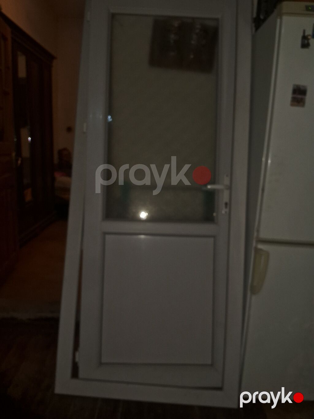 PVC qapı – şüşəli model - Material: ağ rəngli PVC profil — Pəncərələr, qapılar, balkonlar, Bakı (4)