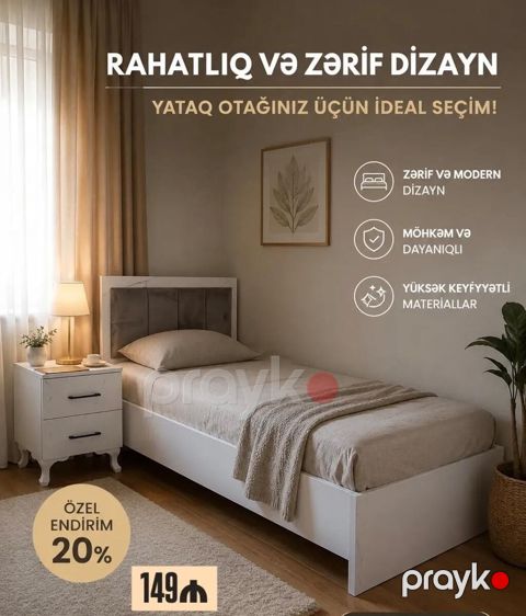 Təknəfərlik çarpayı, Tumba, Yeni — Mehdiabad