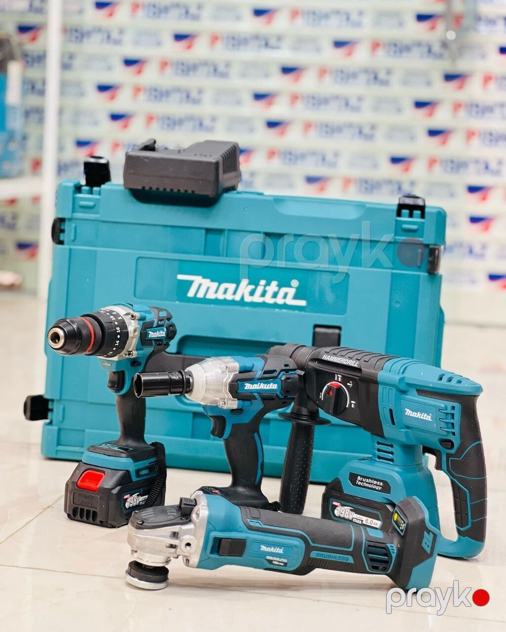 Makita 18V Brushless Akkumulyatorlu Alətlər Dəsti Tərkib: - Zərbəli — Müxtəlif alət dəstləri, Digah (4)