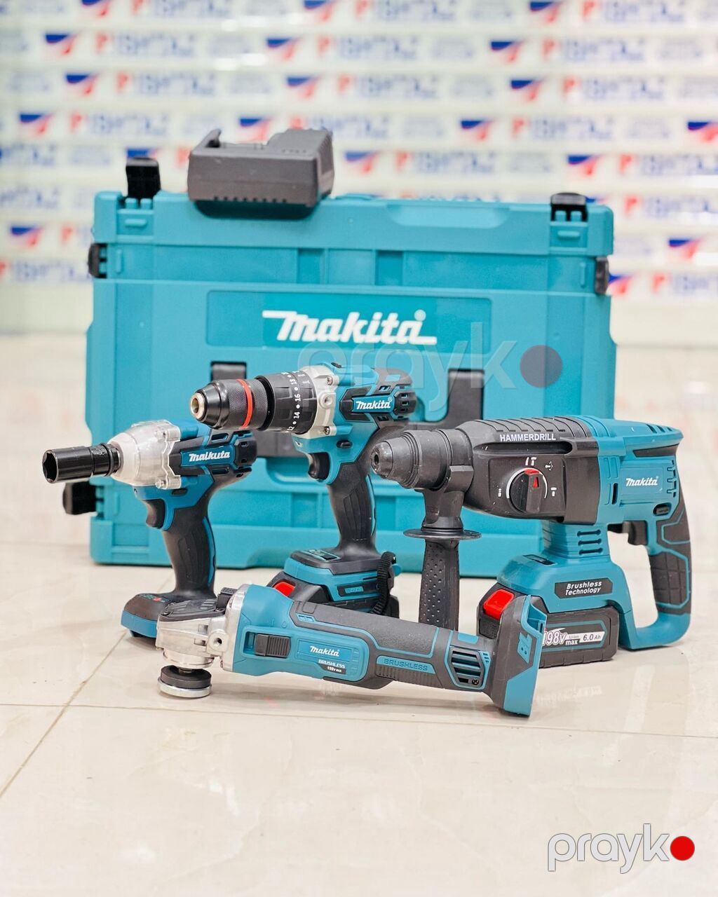 Makita 18V Brushless Akkumulyatorlu Alətlər Dəsti Tərkib: - Zərbəli — Müxtəlif alət dəstləri, Digah (3)