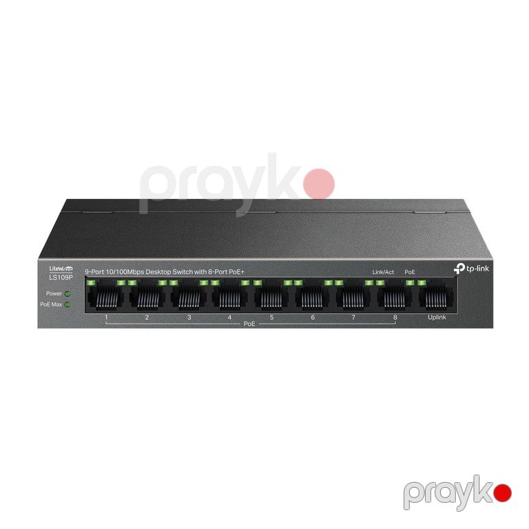 TP-Link 9-port PoE+ Switch LS109P — Şəbəkə və server avadanlığı, Bakı (2)