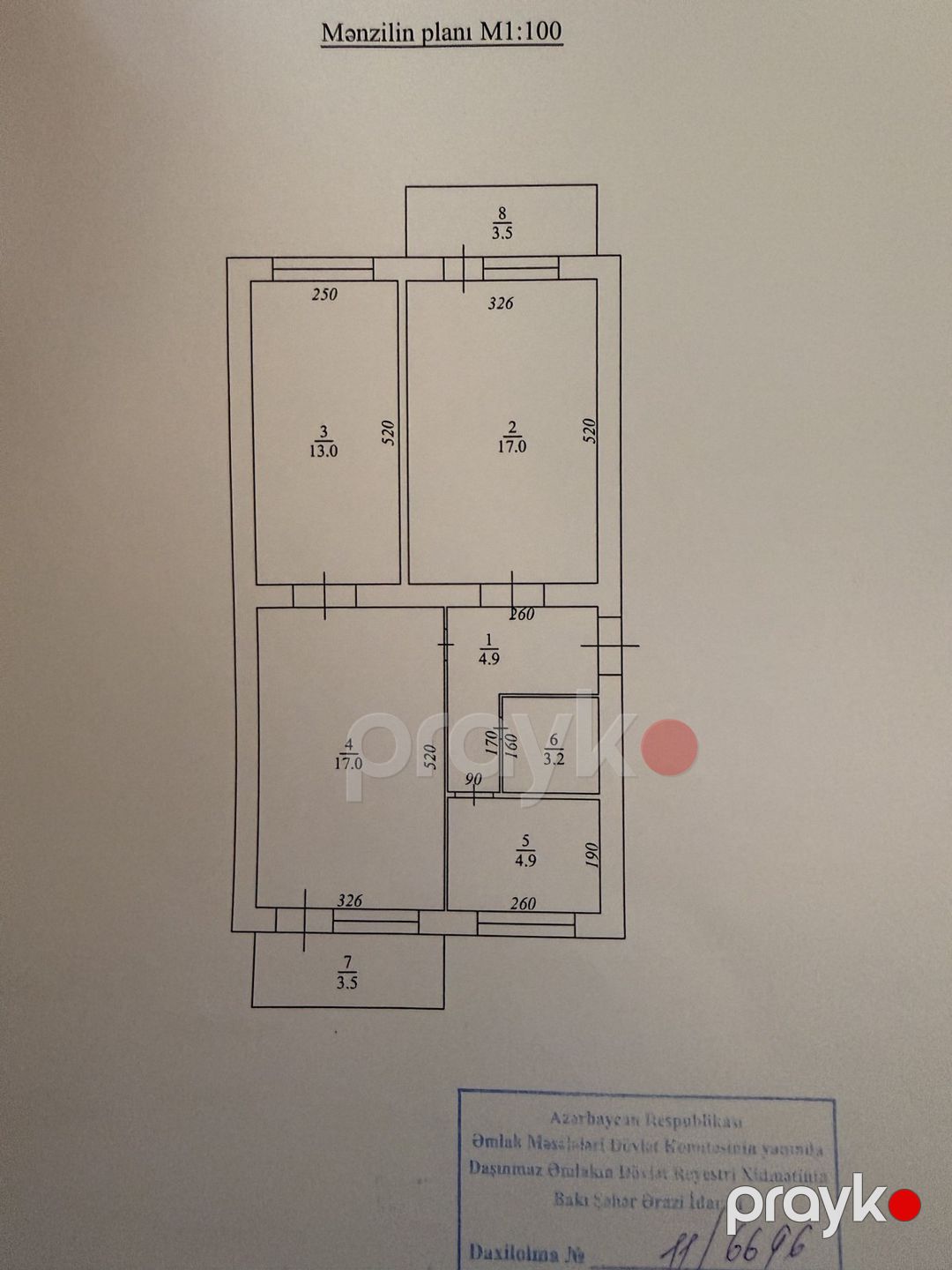 Satılır 3 otaqlı köhnə tikili 67 m² — Mənzil, Bakı (10)