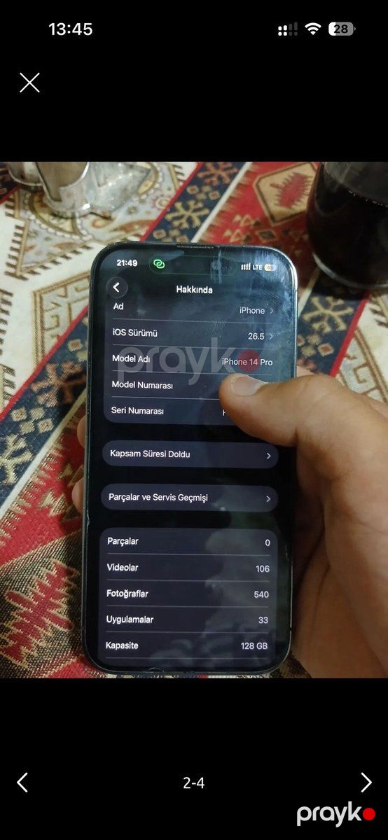 Apple iPhone 14 Pro Deep Purple 128GB/6GB — Smartfonlar, Mingəçevir (3)