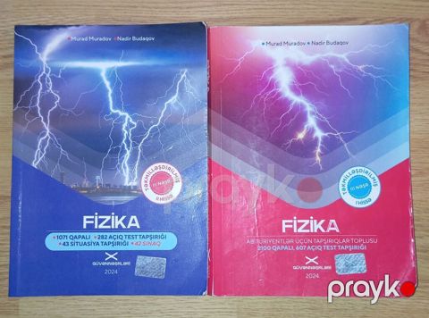 Fizika test kitabları-qırmızı 6 AZN mavi-7 AZN Az işlənib, Cavabları — Bakı