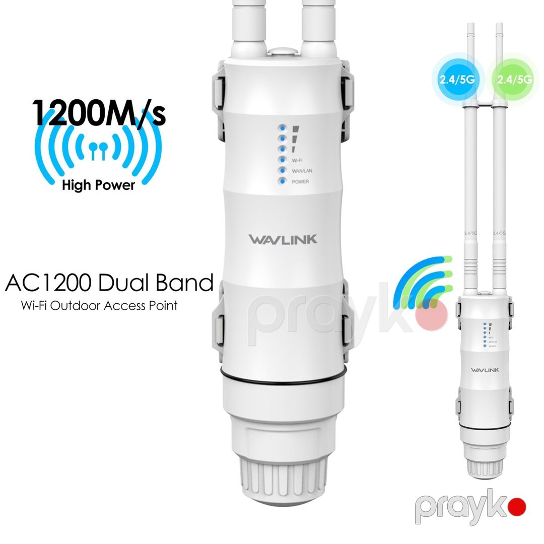 WL-WN570HA2: Wavlınk AC1200 Dual Band Outdoor Access Point, Outdoor Long Range Wi-Fi Extender — Şəbəkə və server avadanlığı, Bakı (2)