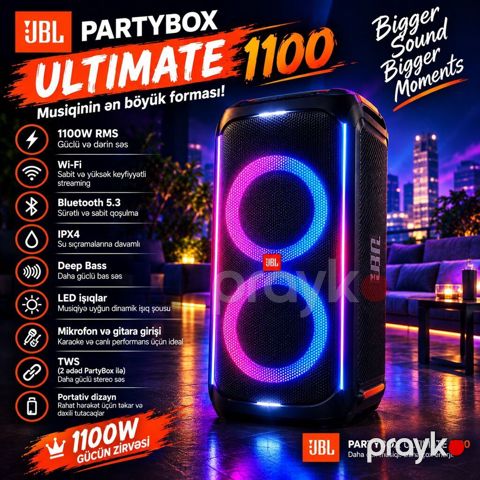 Yeni JBL Kolonka, Növ - Toy üçün, rəng - Qara — Bakı