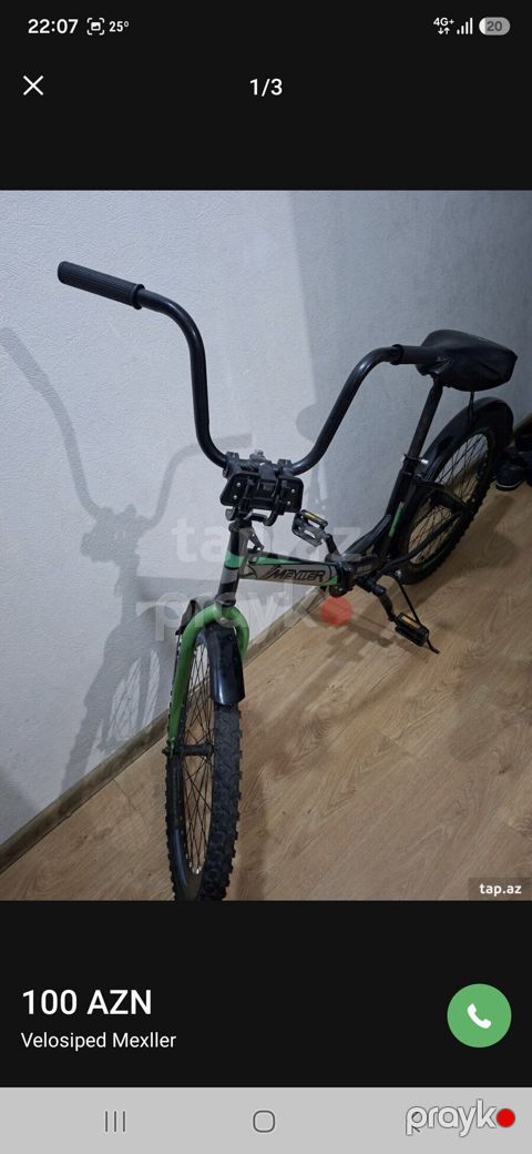 Mexller velosiped - Çərçivə: polad, BMX tərzində yüksək sükanlı — Bakı