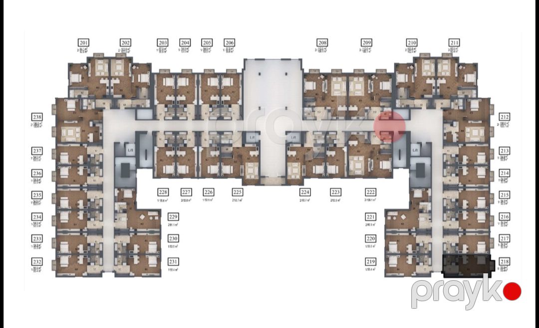 Satılır 1 otaqlı yeni tikili 57 m² — Mənzil, Bakı (7)
