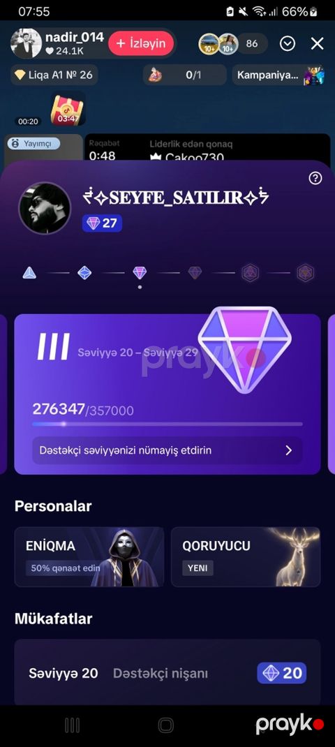 TikTok hesabı satılır — “Seyfe_satılır” Xüsusiyyətlər: - Platforma — Göyçay