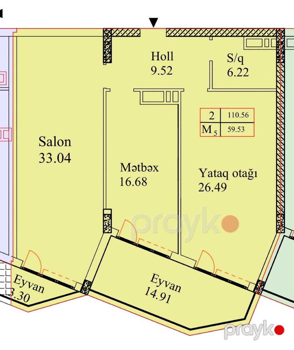 2-otaqlı yeni tikili, Sumqayıt ş., 110 m² — Mənzil, Sumqayıt (2)