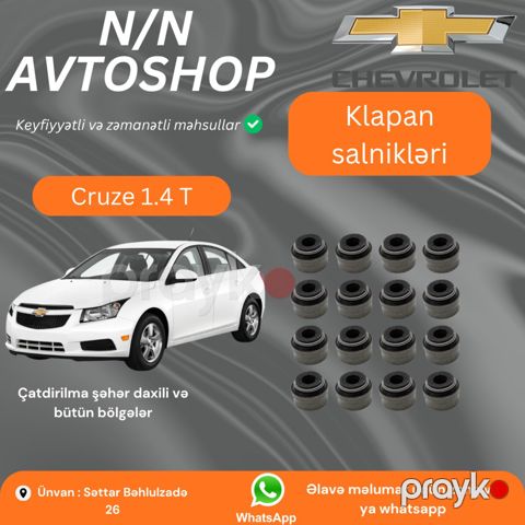 Chevrolet Cruze 1.4T klapan salniki dəsti — Bakı