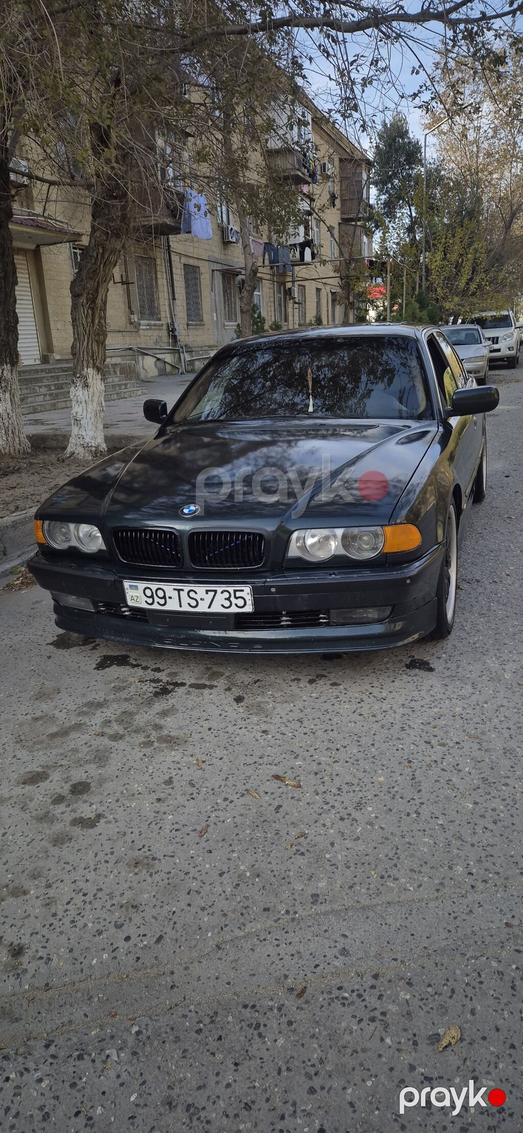 BMW 7 Series E38 sedan - Kuzov: qara rəng, klassik E38 dizaynı, ön və — Avtomobillər, Bakı (6)
