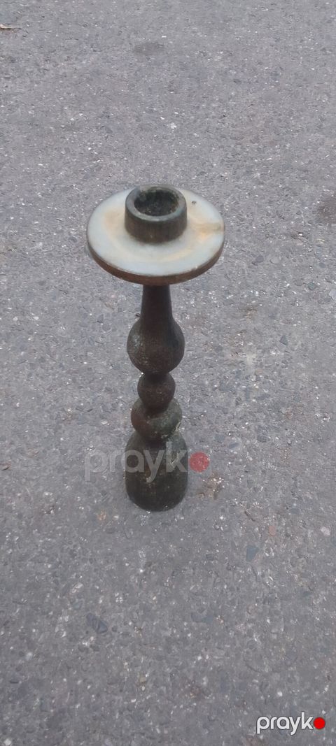Metal şamdan - Material: bürünc/metal gövdə, üst hissədə şam üçün — Bakı