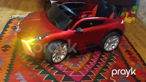 Uşaq üçün elektrikli minik maşını – idman kupesi dizaynı, qırmızı — Bakı