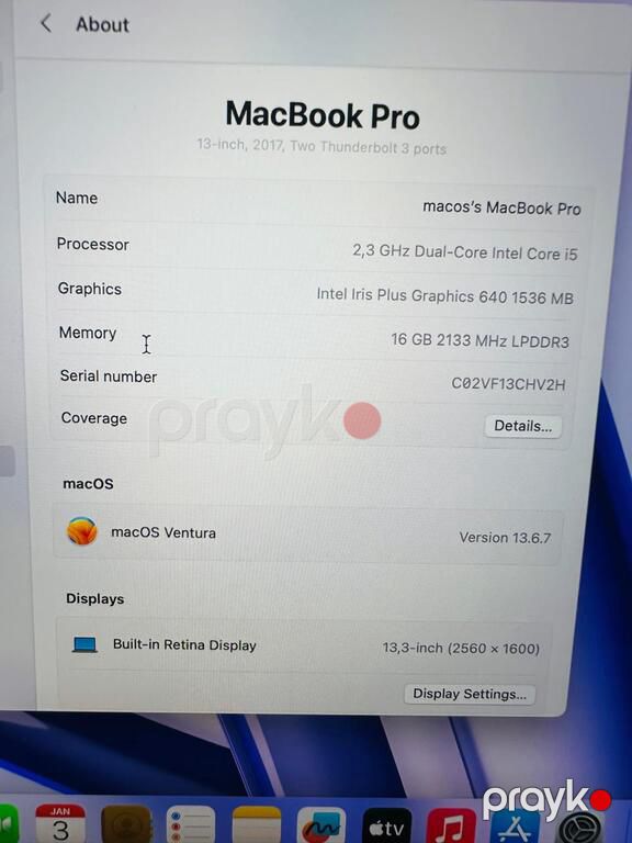 Apple MacBook Pro 13 16GB — Noutbuklar, Bakı (6)