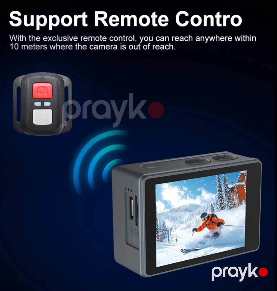 Action kamera 5K Ultra HD Wifi Touchscreen — Səs texnikası, Bakı (10)