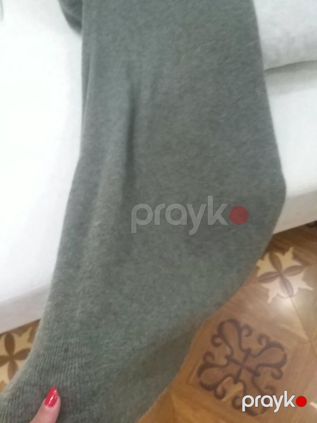 Trikotaj uzun don – boz rəngdə, uzunqol, yuvarlaq yaxalı. Sinə — Gündəlik paltarlar, Bakı (3)