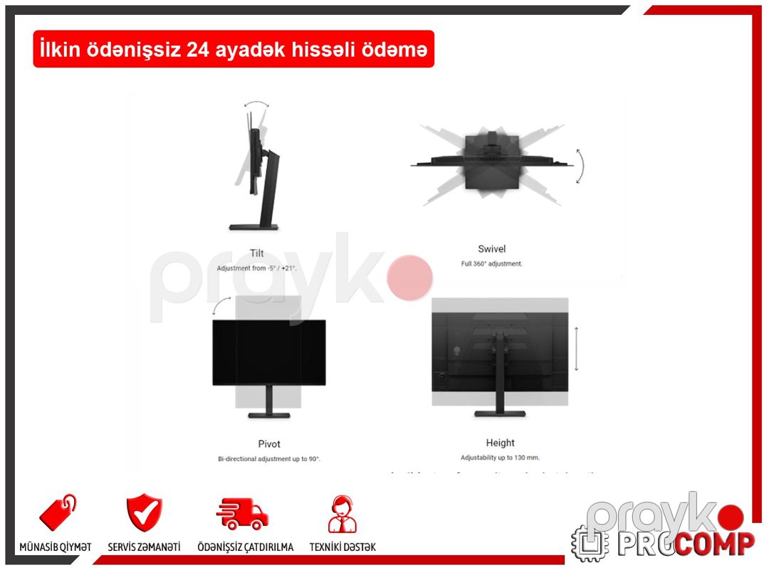 Gaming monitor Alienware 27 240Hz Qd-oled - AW2726DM 210-BVWB — Kompüterlər və noutbuklar, Bakı (4)