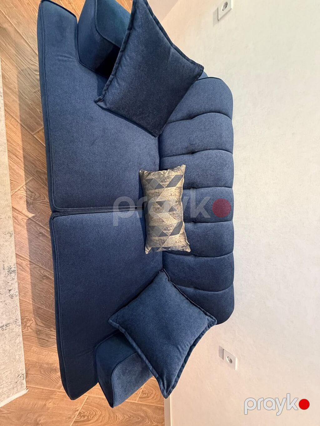 Məhsul: İki nəfərlik yumşaq divan - Rəng: Tünd göy (navy) - Material — Divanlər, Digah (4)