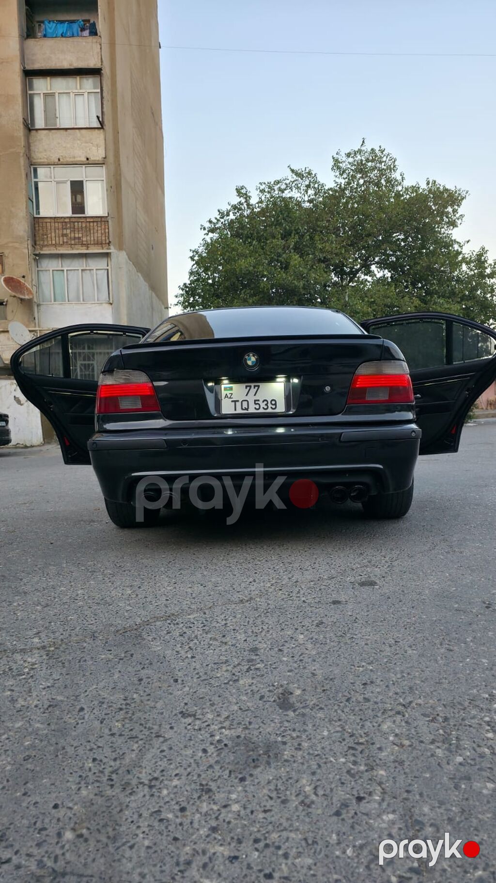BMW 5 Series E39 sedan – qara rəng, M‑paket üslublu eksteryer — Avtomobillər, Bakı (2)