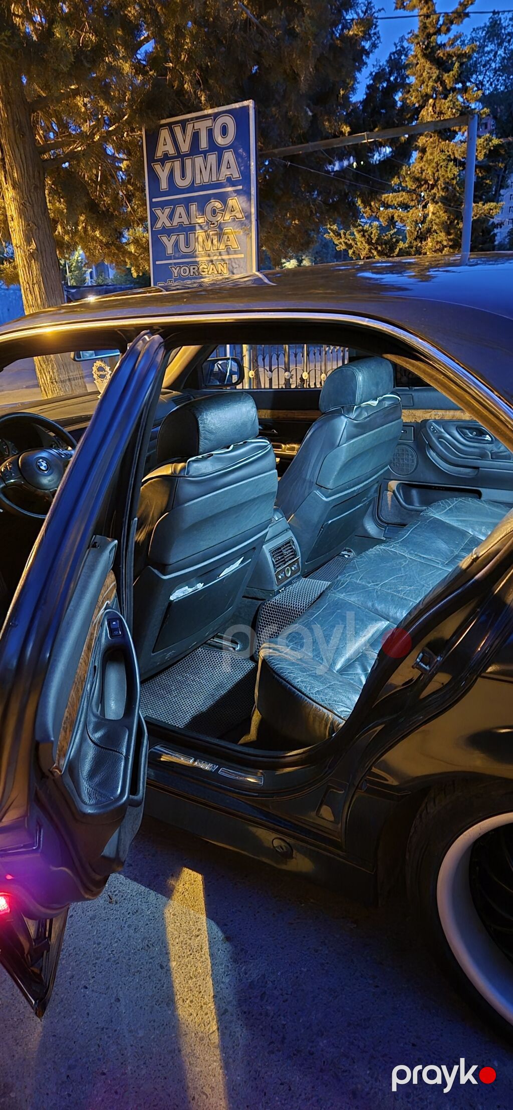 BMW 7 Series E38 sedan - Kuzov: qara rəng, klassik E38 dizaynı, ön və — Avtomobillər, Bakı (4)