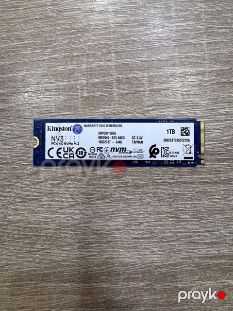 Kingston NV3 1TB PCIe 4.0 NVMe M.2 SSD Həcm: 1 TB İnterfeys — Bakı