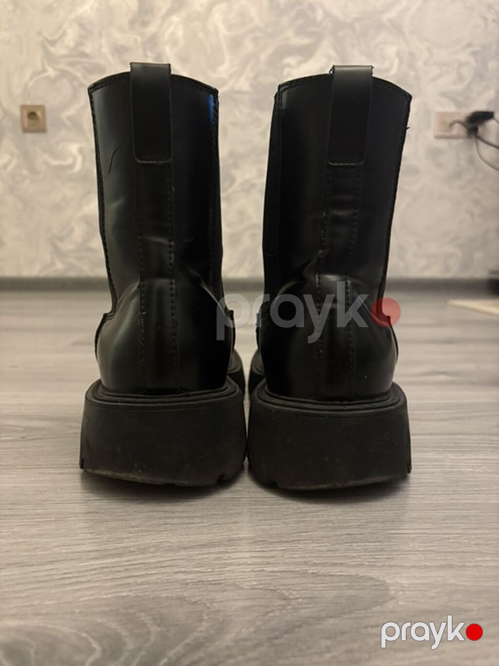 Zara kişi çəkmələri – qalın protektorlu, qara rəng. - Model: Chelsea — Botinka, Bakı (2)