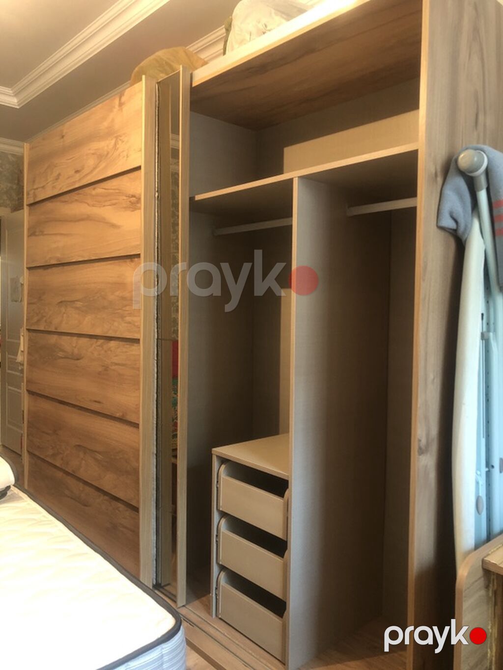 Yataq otağı dəsti - Çarpayı: 2 nəfərlik, taxta karkaslı. Başlıq — Yataq otağı mobilya dəstləri, Bakı (4)