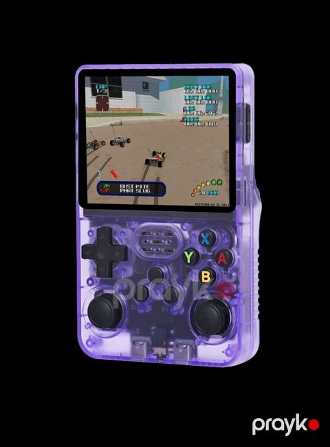Retro əl oyun konsolu – şəffaf bənövşəyi korpuslu, portativ - 3.5 — Masazır