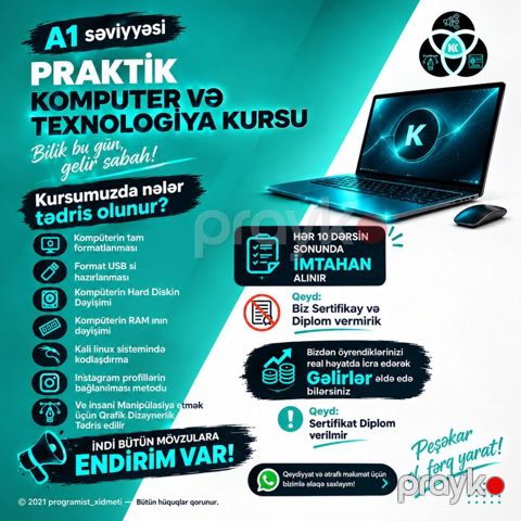 Kompüter sahəsini 0-dan öyrənmək istəyirsənsə, bu kurs sənin — Bakı