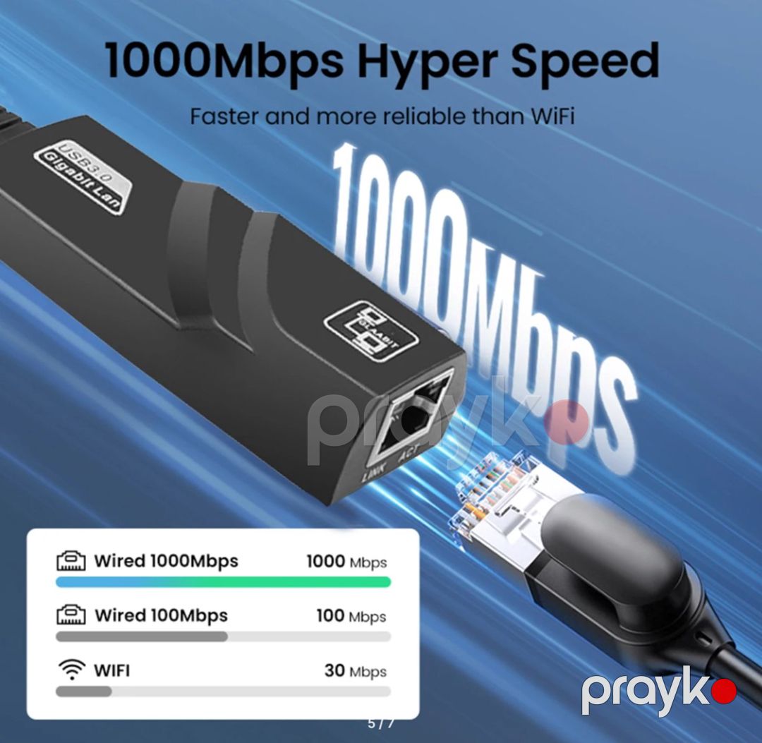 USB to lan konverter Rj45 Ethernet 1000Mb — Periferik cihazlar, Bakı (2)