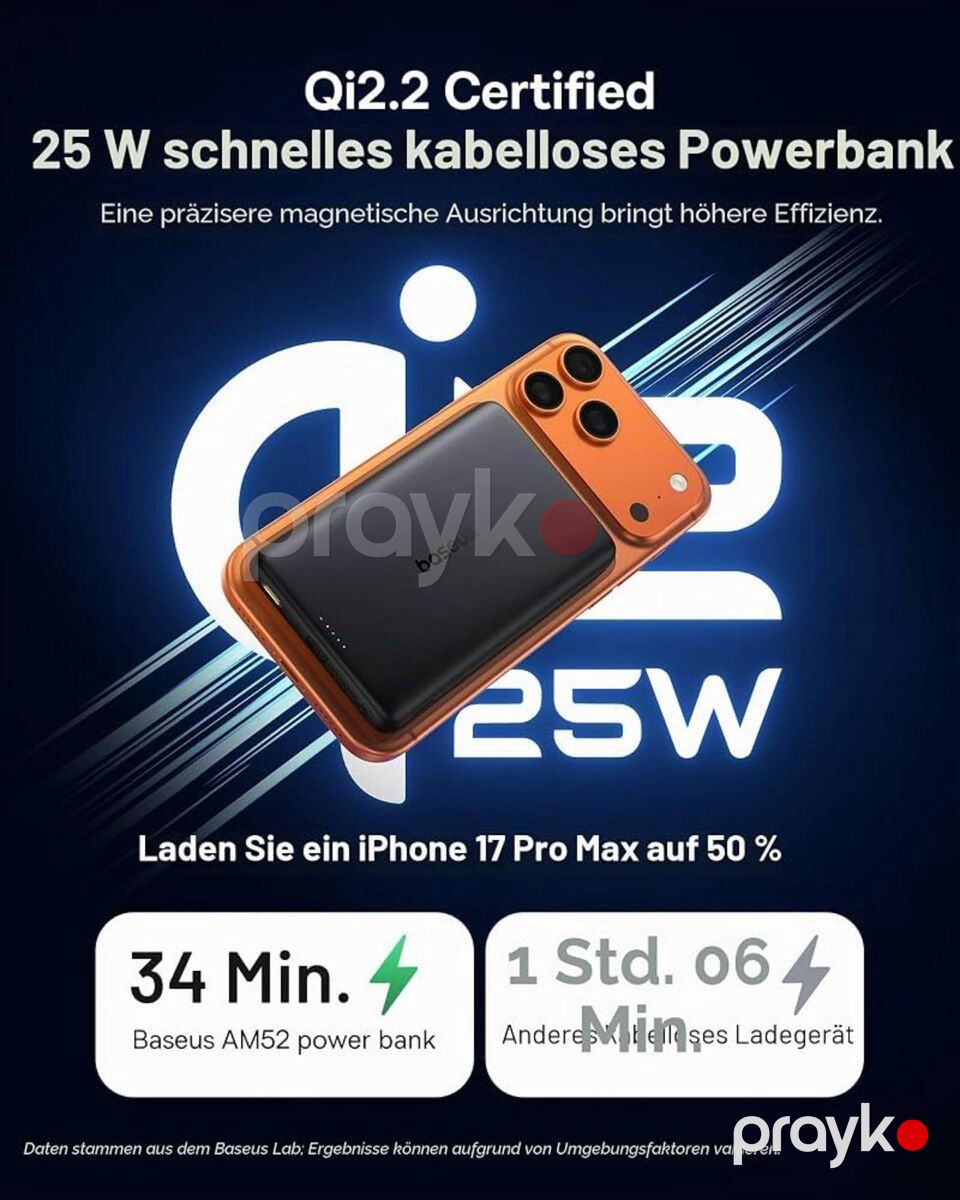 Baseus Magsafe powerbank qi2.2 25W — Smartfonlar, Bakı (2)