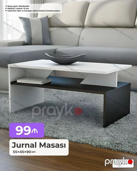 Düz masa, Açılmayan, Təkərsiz, Sadə laminat, Zəmanətsiz — Bakı