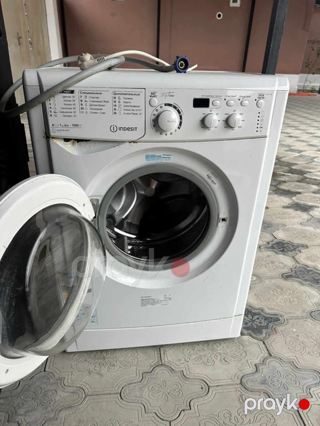 Paltaryuyan maşın Indesit, 6 kq, Təmirə ehtiyacı var, Avtomat, Qurutma var — Çamaşır maşınları, Kürdəmir (2)