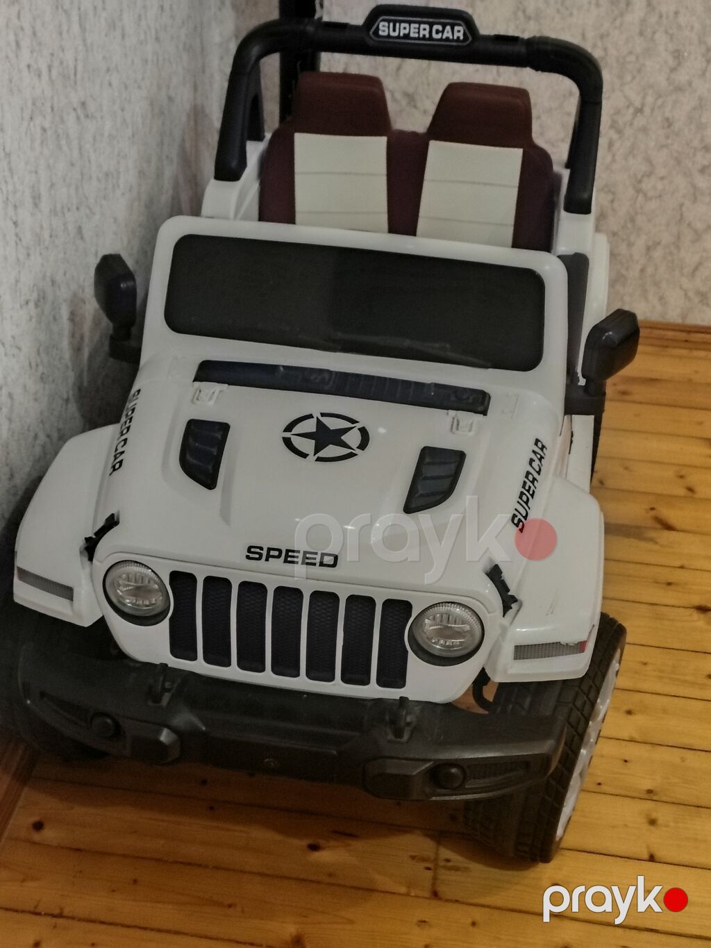 Uşaq elektrikli off-road tipli minik maşını – “Super CAR” (ağ rəng) — Uşaq avtomobilləri, Bakı (3)