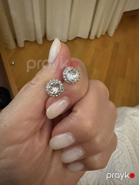 Sırğa, Swarovski, Platin — Bakı