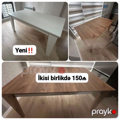 150 man(Sumqayıt). 2 ədəd masa Satılır birlikdə 150 manata, istifade — Bakı