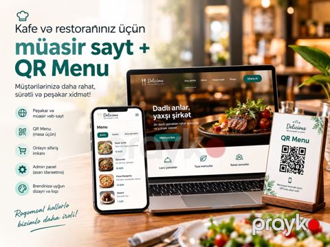 Kafe üçün veb sayt hazırlanması — Bakı
