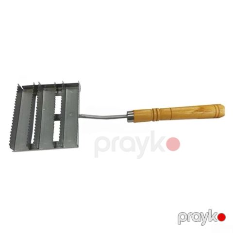 Qaşov taxta dəstəkli Taxta Dəstəkli Metal Qaşov – Heyvanlara Qulluq — Bakı