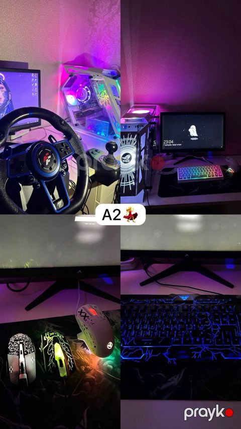A2 oyun seti – tam LED işıqlanmalı masaüstü komplekt - Güclü gaming — Bakı