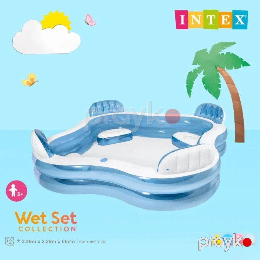 İntex 56475 229cmX229cmX66cm Intex Kreslolu Şişmə Ailə Hovuzu (229 sm — Hovuzlar, Bakı (4)